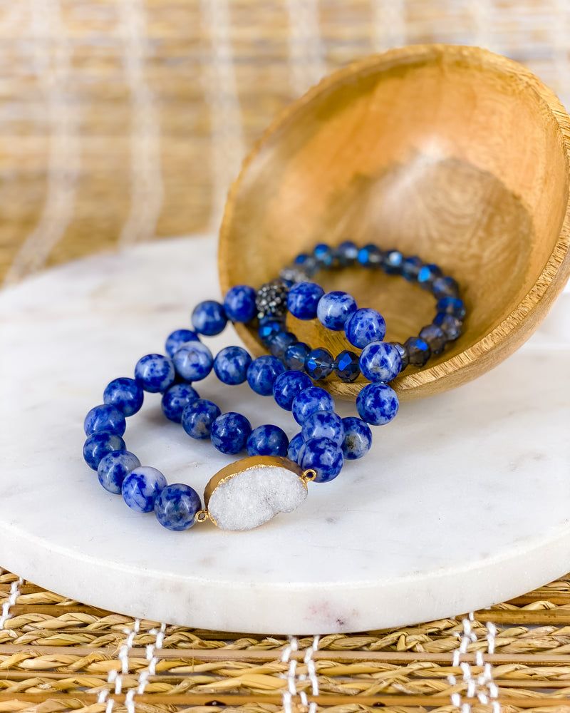 Lapis Lazuli Double Layered Healing Crystal Bracelet | For Concentration &  Clarity – Seetara