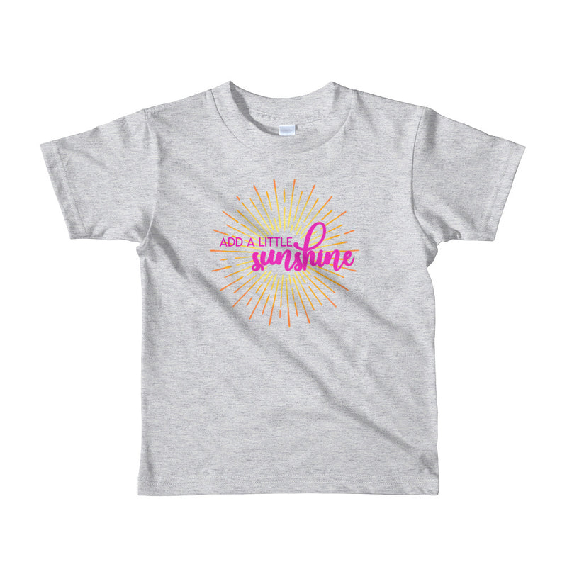 Add a Little Sunshine Short Sleeve Kids T-Shirt