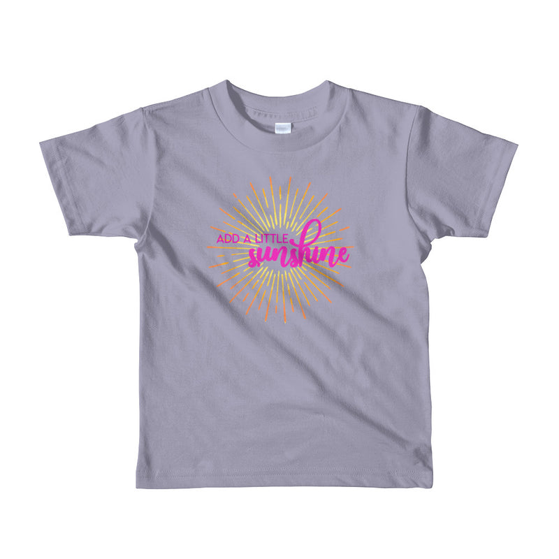 Add a Little Sunshine Short Sleeve Kids T-Shirt